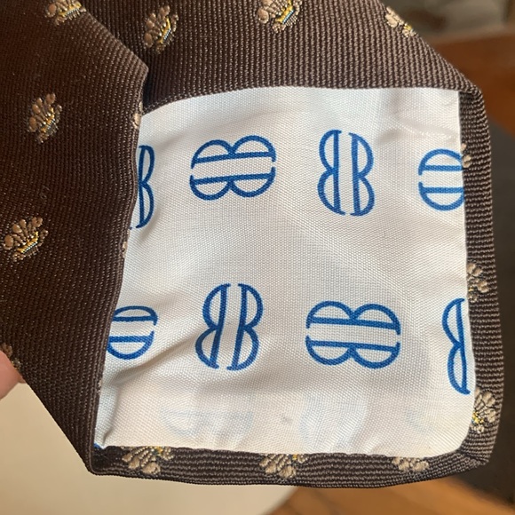 60’s BILL BLASS 3 FEATHER, TRIPLE PLUME PRINCE OF WALES NECKTIE,HERALDIC ROYALTY - Picture 7 of 12